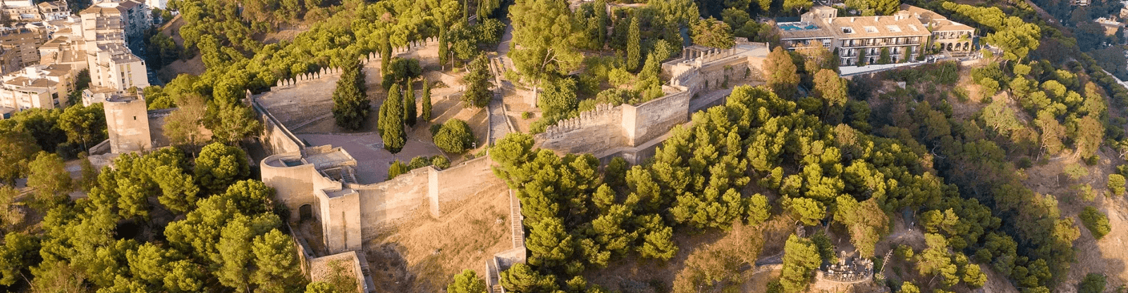 Vista aérea del Castillo de Gibralfaro