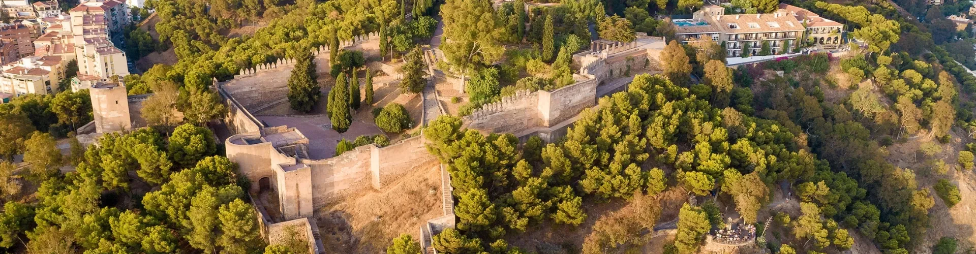 Vista aérea del Castillo de Gibralfaro